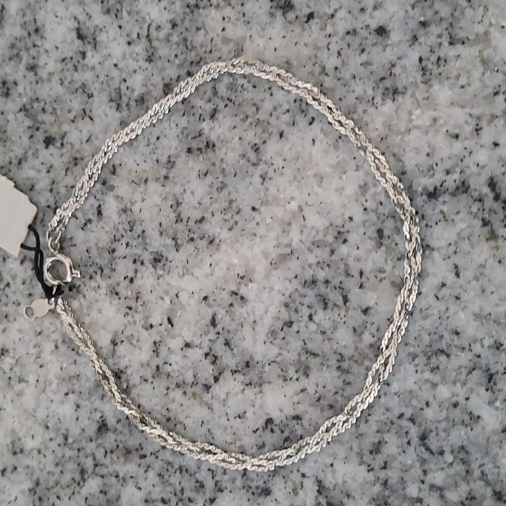 Silver Plated Twisted Herringbone Chain Bracelet - Picture 2 of 6